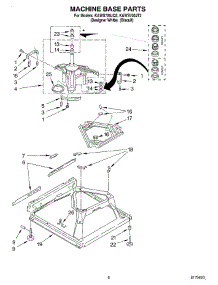 05 - Machine Base parts for Kitchenaid Washer KAWS700JQ2 from AppliancePartsPros.com