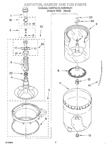 03 - Agitator, Basket And Tub parts for Kitchenaid Washer KAWS700JQ1 from AppliancePartsPros.com