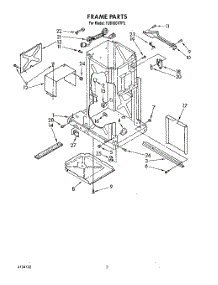02 - Frame parts for Whirlpool Compactor TU8100XTP3 from AppliancePartsPros.com