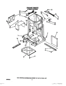 02 - Frame parts for Whirlpool Compactor TU8750XXP0 from AppliancePartsPros.com