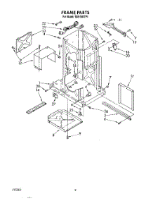 02 - Frame parts for Whirlpool Compactor TU8150XTP1 from AppliancePartsPros.com