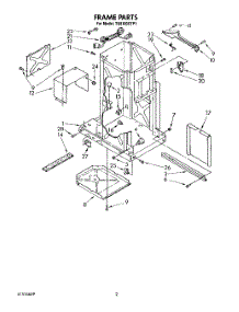 02 - Frame parts for Whirlpool Compactor TU8100XTP1 from AppliancePartsPros.com