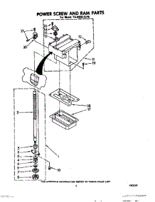 03 - Power Screw And Ram parts for Whirlpool Compactor TU8000XLP0 from AppliancePartsPros.com