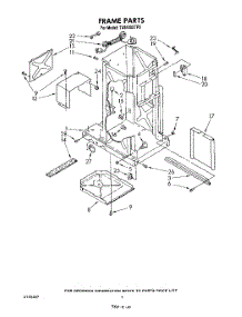 02 - Frame parts for Whirlpool Compactor TU8100XTP0 from AppliancePartsPros.com