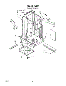 02 - Frame parts for Whirlpool Compactor TC8750XYP1 from AppliancePartsPros.com
