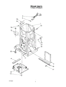 02 - Frame parts for Whirlpool Compactor JJTF8500XLP5 from AppliancePartsPros.com