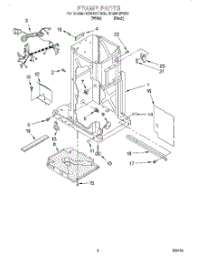 02 - Frame parts for Whirlpool Compactor GC900QPGB0 from AppliancePartsPros.com