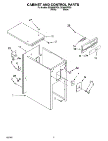 03 - Cabinet And Control Parts parts for Whirlpool Compactor GC900QPPB0 from AppliancePartsPros.com