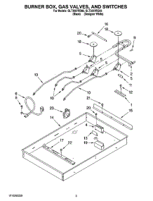 02 - Burner Box, Gas Valves, And Switches parts for Whirlpool Cooktop GLT3057RQ05 from AppliancePartsPros.com