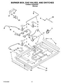 02 - Burner Box, Gas Valves, And Switches, Optional Parts parts for Whirlpool Cooktop GLS3074VS01 from AppliancePartsPros.com