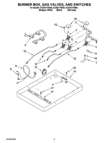 02 - Burner Box, Gas Valves, And Switches parts for Whirlpool Cooktop SCS3617RS04 from AppliancePartsPros.com
