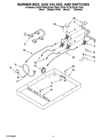 02 - Burner Box, Gas Valves, And Switches parts for Whirlpool Cooktop SCS3617RB02 from AppliancePartsPros.com