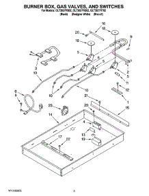 02 - Burner Box, Gas Valves, And Switches parts for Whirlpool Cooktop GLT3657RB02 from AppliancePartsPros.com