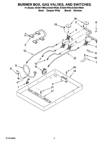 02 - Burner Box, Gas Valves, And Switches parts for Whirlpool Cooktop SCS3017RQ02 from AppliancePartsPros.com