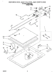 02 - Burner Box, Gas Valves, And Switches parts for Whirlpool Cooktop SC8630EBQ2 from AppliancePartsPros.com