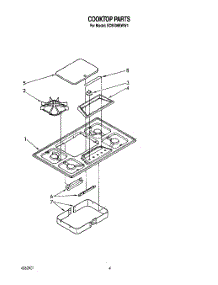 03 - Cooktop parts for Whirlpool Cooktop SC8536EWW1 from AppliancePartsPros.com
