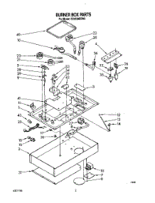 02 - Burner Box parts for Whirlpool Cooktop SC8536EXW0 from AppliancePartsPros.com