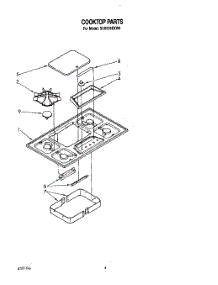 03 - Cooktop parts for Whirlpool Cooktop SC8536EXW0 from AppliancePartsPros.com