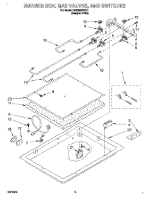 02 - Burner Box, Gas Valves, And Switches parts for Whirlpool Cooktop SC8630EBQ1 from AppliancePartsPros.com