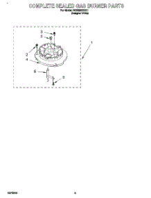 03 - Complete Sealed Gas Burner parts for Whirlpool Cooktop SC8630EBQ1 from AppliancePartsPros.com