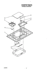 03 - Cooktop parts for Whirlpool Cooktop SC8536EXW1 from AppliancePartsPros.com
