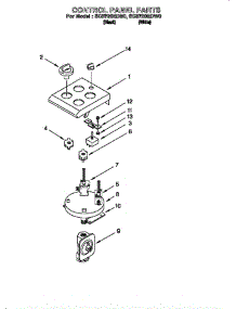 Control Panel parts for Whirlpool Cooktop SC8720EDW0 from AppliancePartsPros.com
