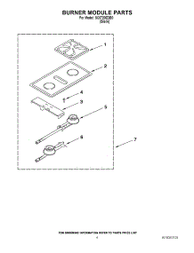 04 - Burner Module Parts parts for Whirlpool Cooktop SC8720EDB0 from AppliancePartsPros.com