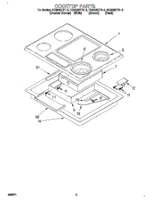 03 - Section parts for Whirlpool Cooktop RC8536XTB3 from AppliancePartsPros.com