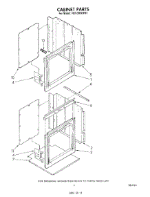03 - Cabinet parts for Whirlpool Oven RB1300XKW1 from AppliancePartsPros.com