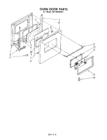 05 - Oven Door parts for Whirlpool Oven RB1300XKW1 from AppliancePartsPros.com