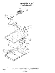 02 - Section parts for Whirlpool Cooktop RC8400XKW1 from AppliancePartsPros.com