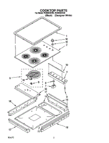 02 - Section parts for Whirlpool Cooktop RC8600XXB0 from AppliancePartsPros.com