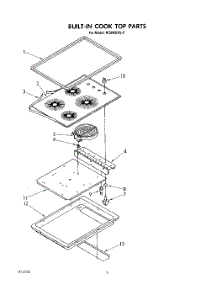 02 - Section parts for Whirlpool Cooktop RC8600XS0 from AppliancePartsPros.com
