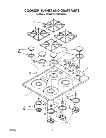 02 - Cooktop, Burner And Grate parts for Whirlpool Cooktop SC8630EXQ2 from AppliancePartsPros.com