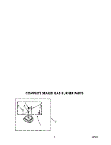 03 - Complete Sealed Gas Burner parts for Whirlpool Cooktop SC8630EXQ5 from AppliancePartsPros.com