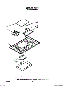 03 - Cooktop parts for Whirlpool Cooktop SC8536ERW3 from AppliancePartsPros.com