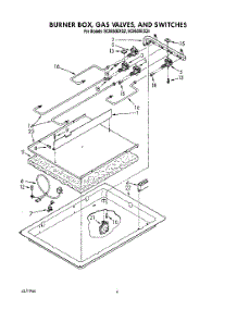 04 - Burner Box, Gas Valves, And Switches parts for Whirlpool Cooktop SC8630EXQ2 from AppliancePartsPros.com