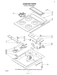 02 - Cooktop parts for Whirlpool Cooktop SC8400EKW0 from AppliancePartsPros.com