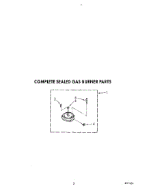 03 - Complete Sealed Gas Burner parts for Whirlpool Cooktop SC8630EWW2 from AppliancePartsPros.com
