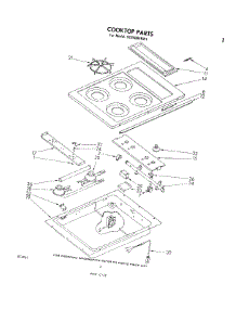 02 - Cooktop parts for Whirlpool Cooktop SC8400EKW1 from AppliancePartsPros.com