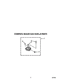 Complete Sealed Gas Burner parts for Whirlpool Cooktop SC8630EXQ4 from AppliancePartsPros.com