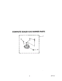 03 - Complete Sealed Gas Burner parts for Whirlpool Cooktop SC8630EWW1 from AppliancePartsPros.com