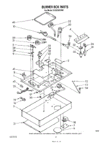 02 - Burner Box parts for Whirlpool Cooktop SC8536ERW1 from AppliancePartsPros.com