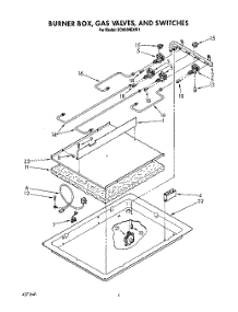 03 - Burner Box, Gas Valves, And Switches parts for Whirlpool Cooktop SC8630EXW1 from AppliancePartsPros.com