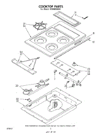 02 - Cooktop parts for Whirlpool Cooktop SC8400SKW1 from AppliancePartsPros.com