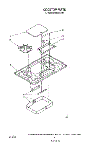 03 - Cooktop parts for Whirlpool Cooktop SC8536ERW1 from AppliancePartsPros.com