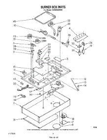 02 - Burner Box parts for Whirlpool Cooktop SC8536ERW0 from AppliancePartsPros.com