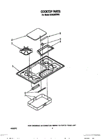 03 - Cooktop parts for Whirlpool Cooktop SC8536ERW2 from AppliancePartsPros.com