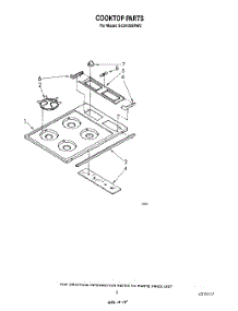 03 - Cooktop parts for Whirlpool Cooktop SC8430SRW2 from AppliancePartsPros.com