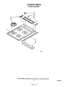 03 - Cooktop parts for Whirlpool Cooktop SC8430ERW1 from AppliancePartsPros.com